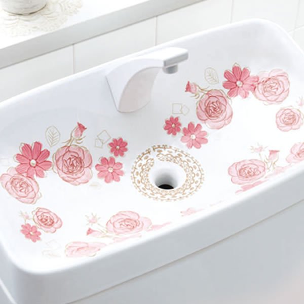 華やぐトイレの手洗いタンクフィルムクラシカルフラワー(10枚入*2コ入)の写真