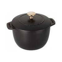 ストウブ staub ラ・ココット de GOHAN Mサイズ ブラックの写真
