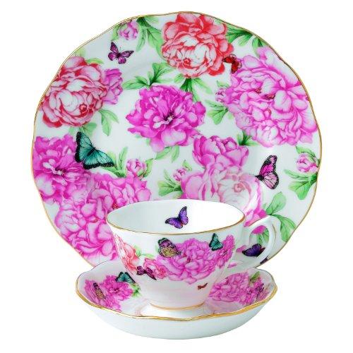 Royal Albert Gratitude 3-Piece Teacup Saucer and Plate Designed by Miranda Kerrの写真